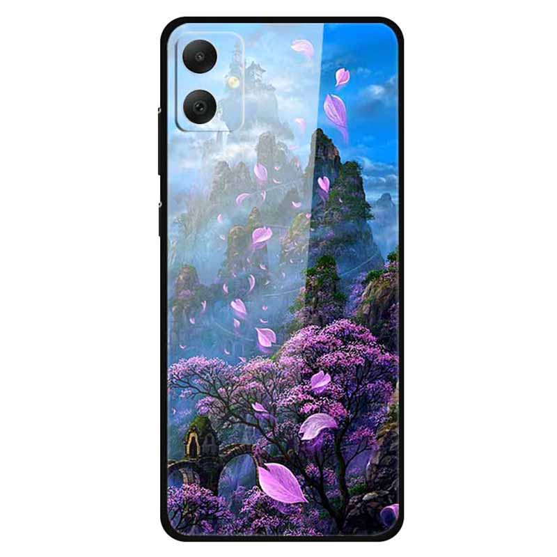 For Samsung Galaxy A05 4G Case PC+TPU+Tempered Glass Drop-proof Phone Protector