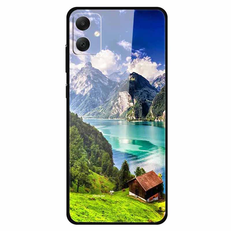 For Samsung Galaxy A05 4G Case PC+TPU+Tempered Glass Drop-proof Phone Protector