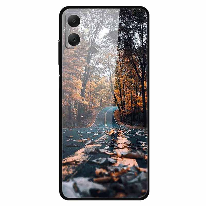 For Samsung Galaxy A05 4G Case PC+TPU+Tempered Glass Drop-proof Phone Protector