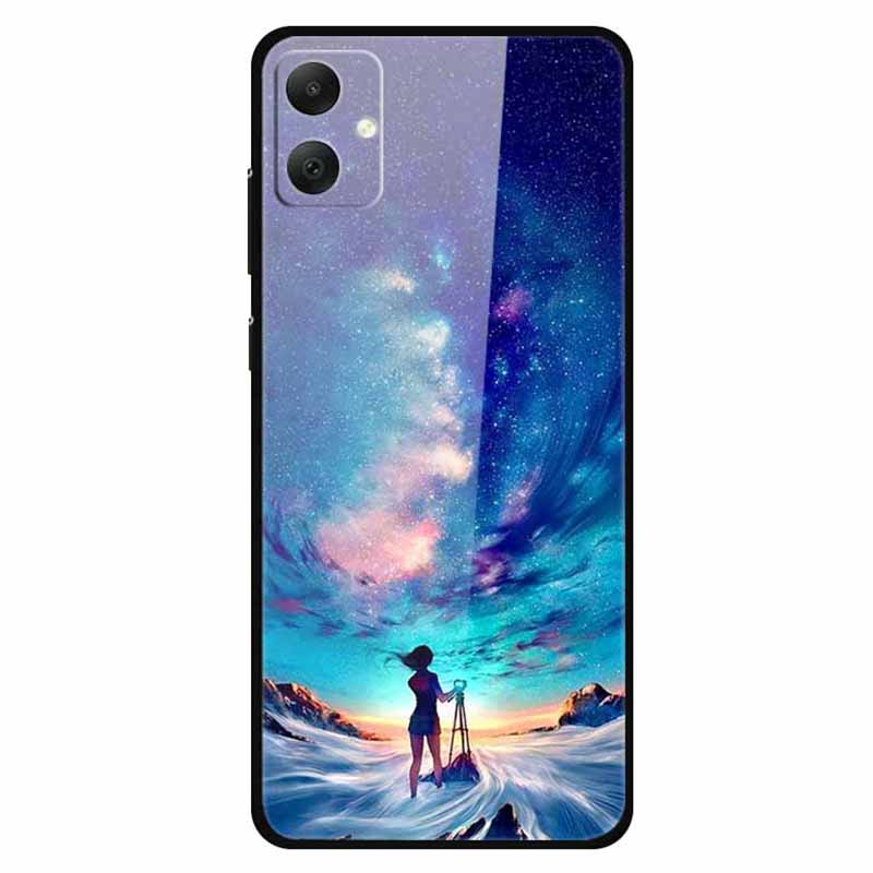 For Samsung Galaxy A05 4G Case PC+TPU+Tempered Glass Drop-proof Phone Protector