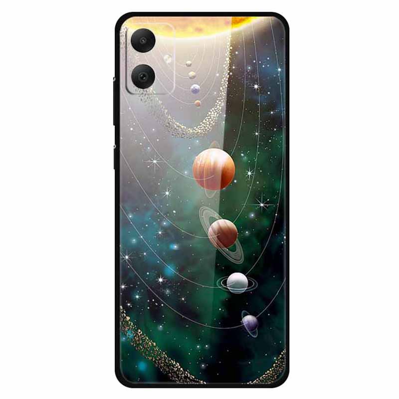 For Samsung Galaxy A05 4G Case PC+TPU+Tempered Glass Drop-proof Phone Protector