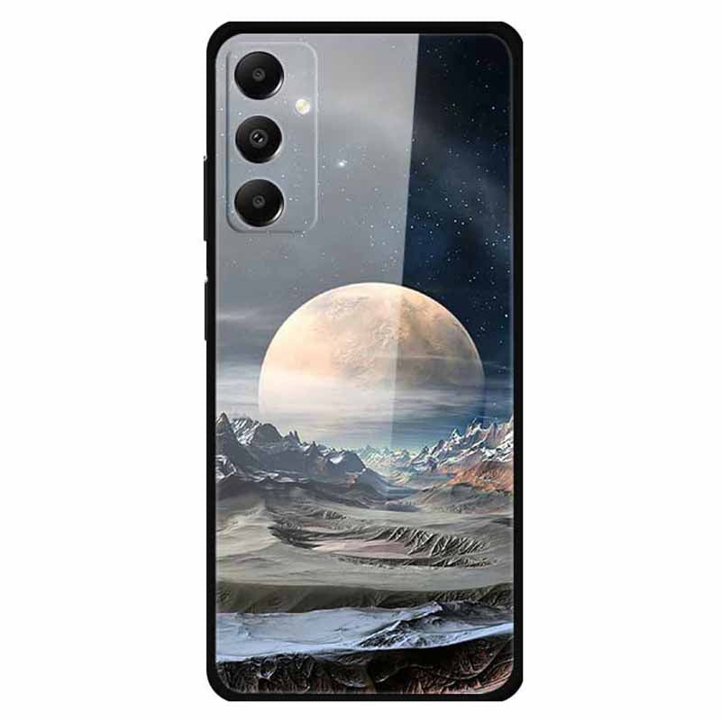 For Samsung Galaxy A05s 4G Cell Phone Cases PC+TPU+Tempered Glass Anti-fall Shell