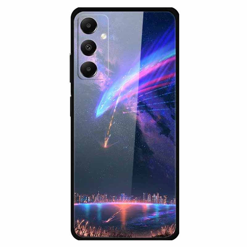 For Samsung Galaxy A05s 4G Cell Phone Cases PC+TPU+Tempered Glass Anti-fall Shell