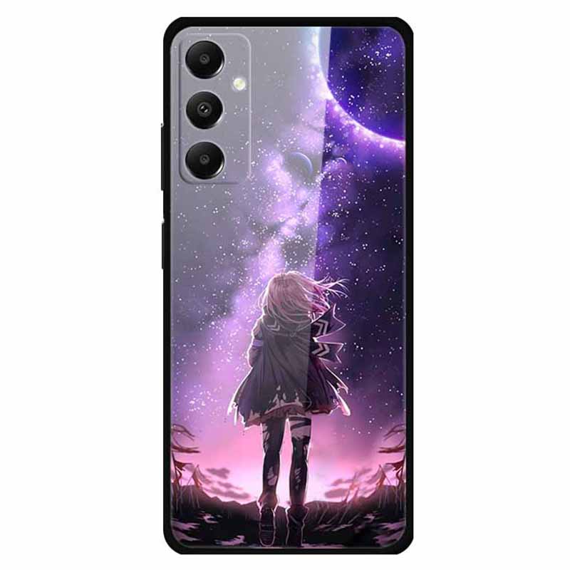 For Samsung Galaxy A05s 4G Cell Phone Cases PC+TPU+Tempered Glass Anti-fall Shell