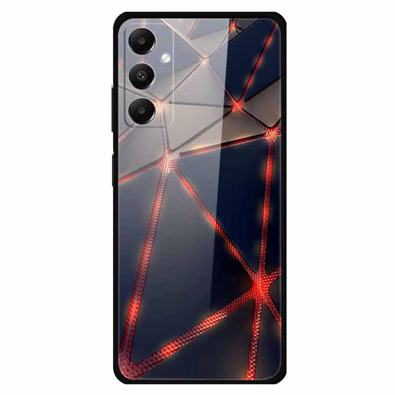 For Samsung Galaxy A05s 4G Cell Phone Cases PC+TPU+Tempered Glass Anti-fall Shell