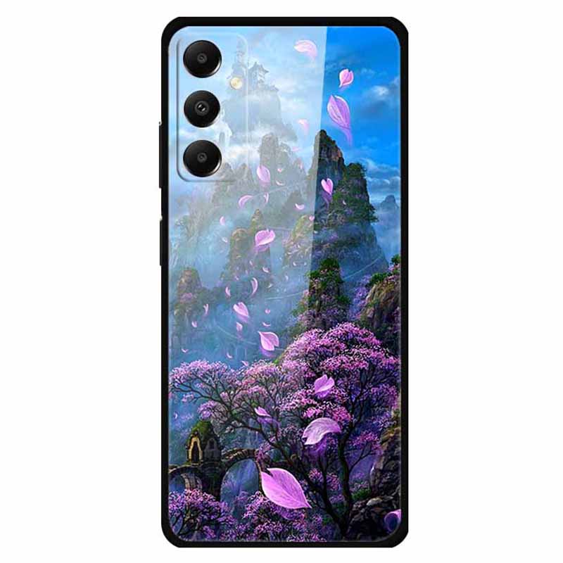 For Samsung Galaxy A05s 4G Cell Phone Cases PC+TPU+Tempered Glass Anti-fall Shell