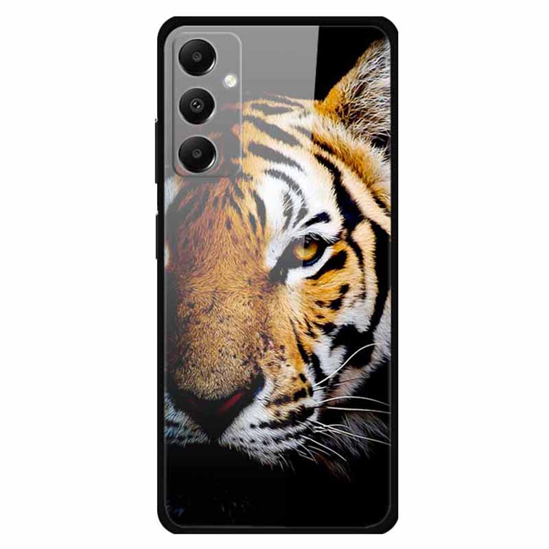 For Samsung Galaxy A05s 4G Cell Phone Cases PC+TPU+Tempered Glass Anti-fall Shell