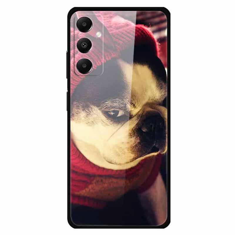 For Samsung Galaxy A05s 4G Cell Phone Cases PC+TPU+Tempered Glass Anti-fall Shell