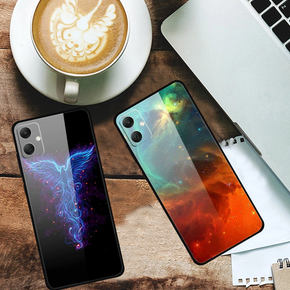 For Samsung Galaxy A05 4G Case PC+Tempered Glass+TPU Bump Proof Phone Cover