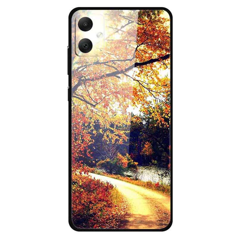 For Samsung Galaxy A05 4G Case PC+Tempered Glass+TPU Bump Proof Phone Cover