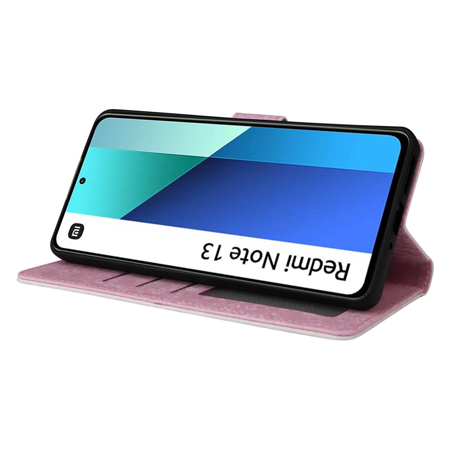 For Xiaomi Redmi Note 13 4G Case Lacquered Leather Cover with RFID Blocking Card Slots