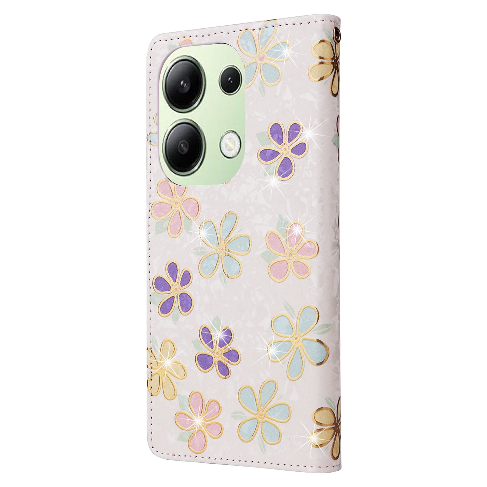 For Xiaomi Redmi Note 13 4G Case Lacquered Leather Cover with RFID Blocking Card Slots