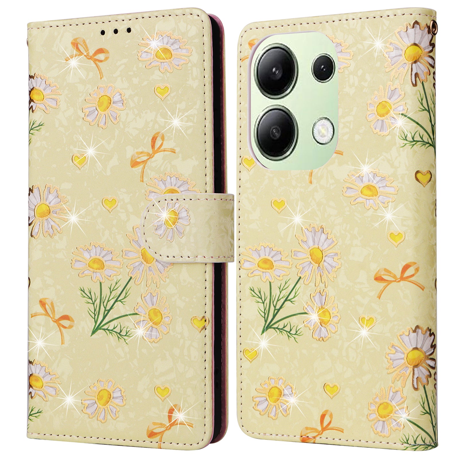 For Xiaomi Redmi Note 13 4G Case Lacquered Leather Cover with RFID Blocking Card Slots