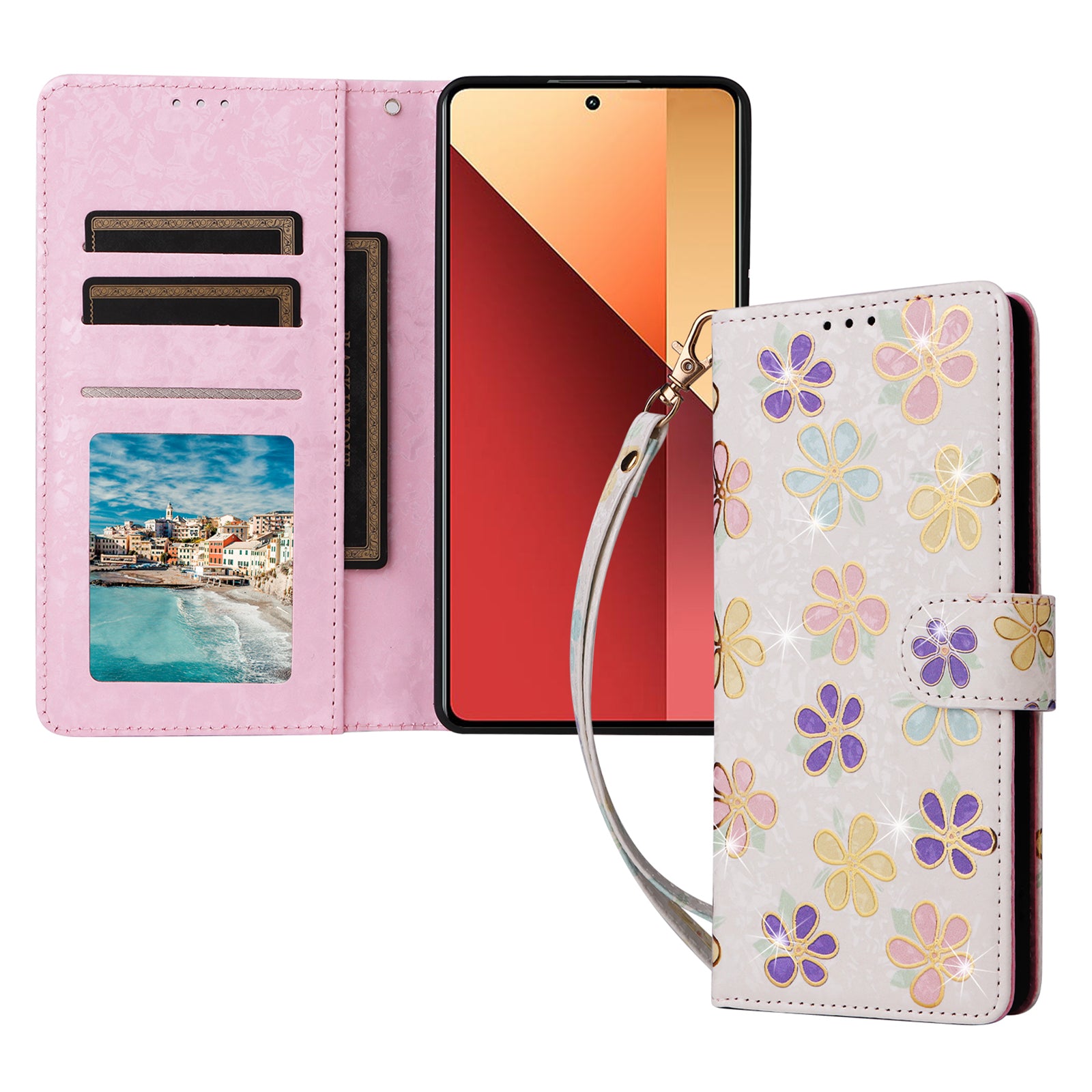 For Xiaomi Redmi Note 13 Pro 4G / Poco M6 Pro 4G Phone Case RFID Blocking Wallet Leather Cover