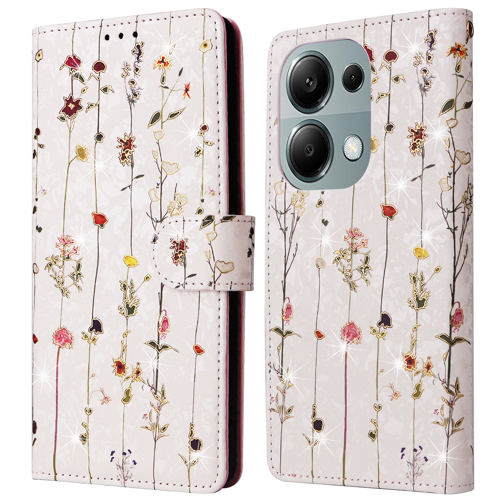 For Xiaomi Redmi Note 13 Pro 4G / Poco M6 Pro 4G Phone Case RFID Blocking Wallet Leather Cover