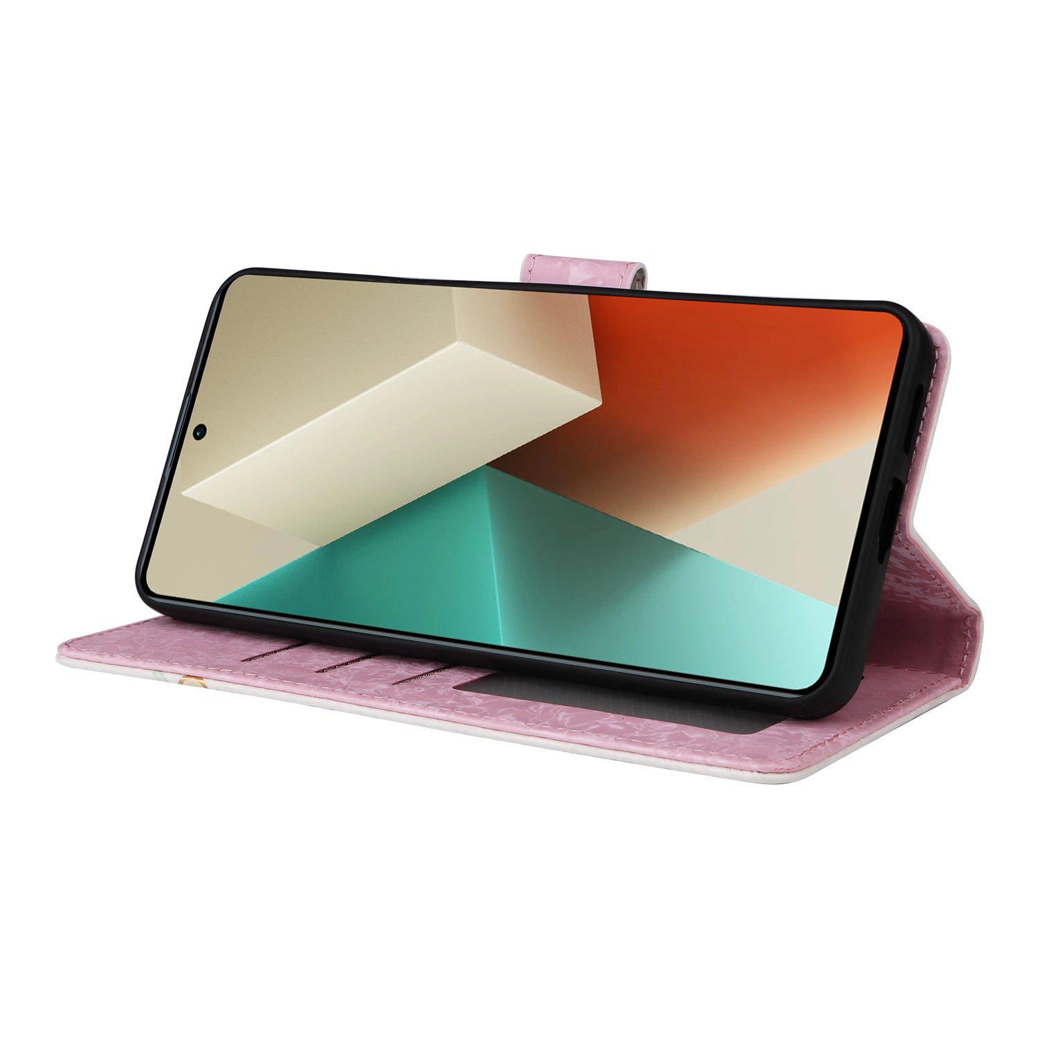 For Xiaomi Redmi Note 13 5G Wallet Case RFID Blocking Lacquered Leather Cover