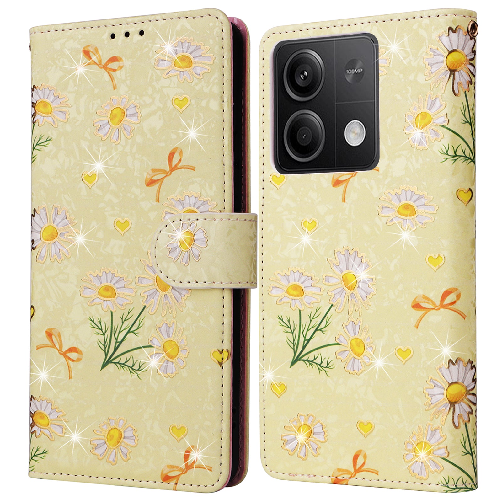 For Xiaomi Redmi Note 13 5G Wallet Case RFID Blocking Lacquered Leather Cover