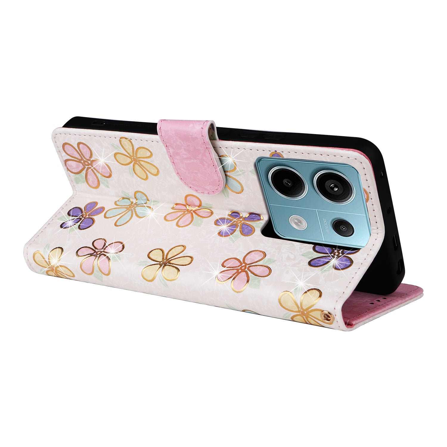 For Xiaomi Redmi Note 13 Pro 5G / Poco X6 5G Case Lacquered Flower Leather Wallet Phone Cover