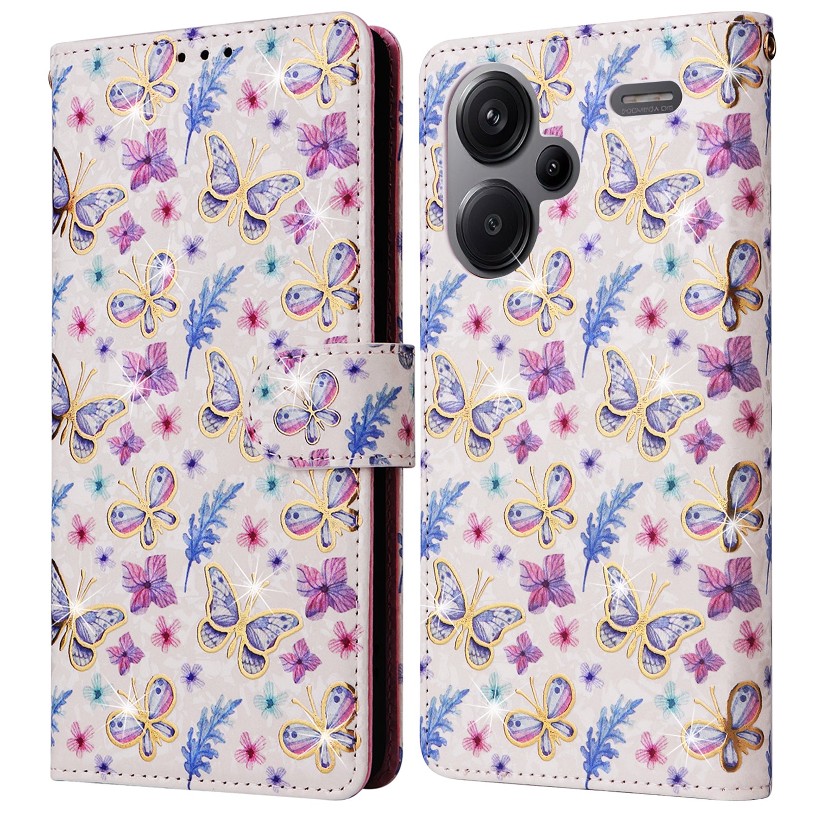 For Xiaomi Redmi Note 13 Pro+ 5G Case Leather Lacquered Phone Cover RFID Blocking
