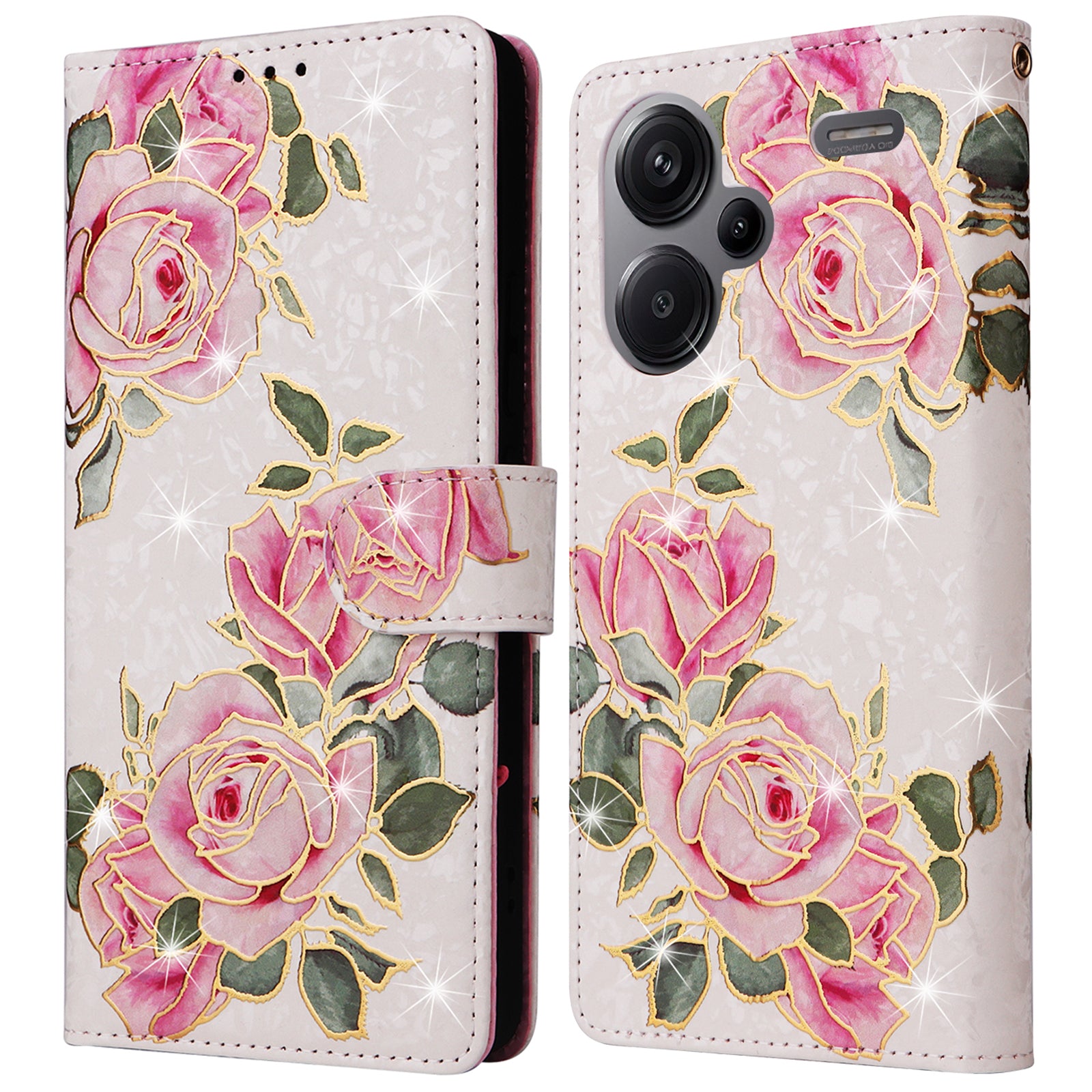 For Xiaomi Redmi Note 13 Pro+ 5G Case Leather Lacquered Phone Cover RFID Blocking