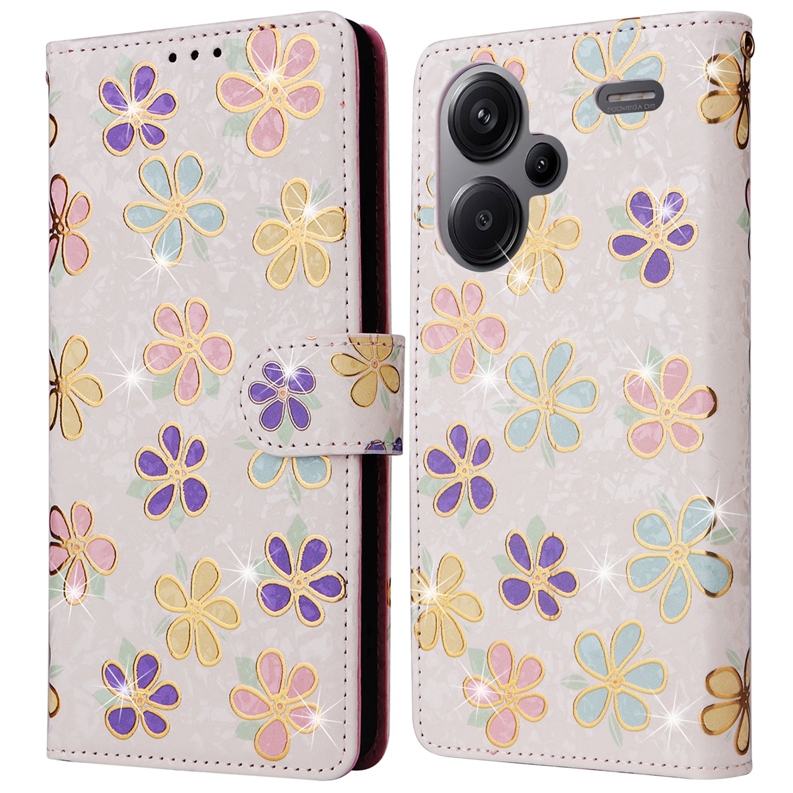For Xiaomi Redmi Note 13 Pro+ 5G Case Leather Lacquered Phone Cover RFID Blocking