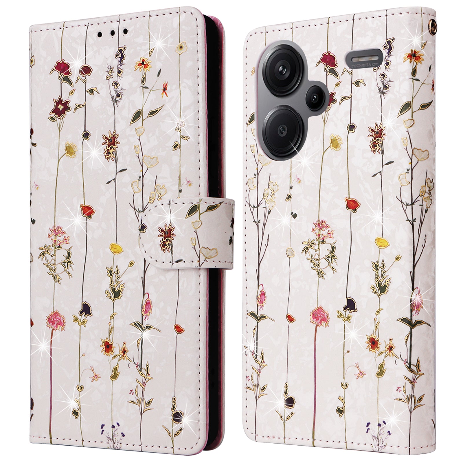 For Xiaomi Redmi Note 13 Pro+ 5G Case Leather Lacquered Phone Cover RFID Blocking