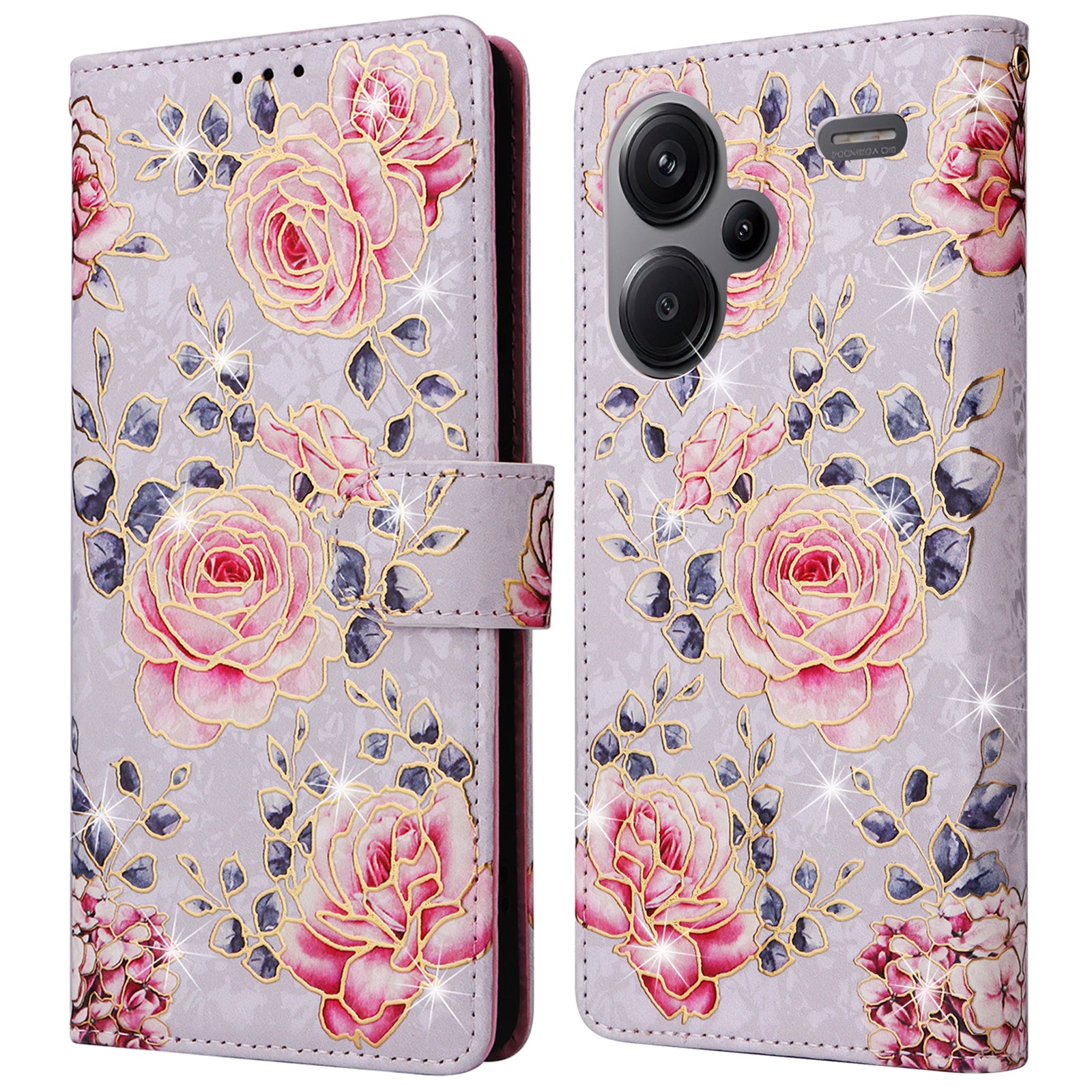 For Xiaomi Redmi Note 13 Pro+ 5G Case Leather Lacquered Phone Cover RFID Blocking