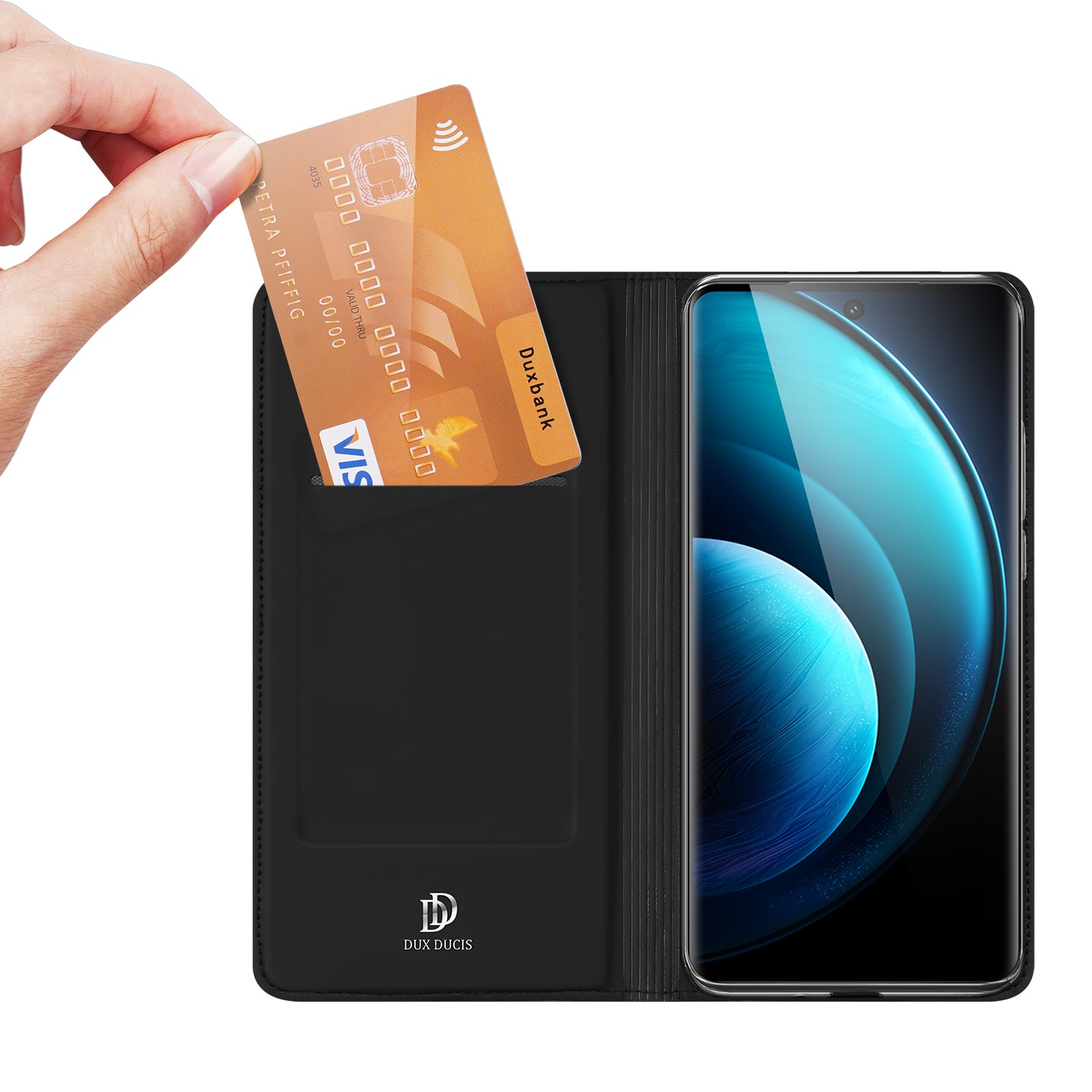 DUX DUCIS Skin Pro Series For vivo X100 Pro 5G Case Leather Flip Phone Cover with Card Holder