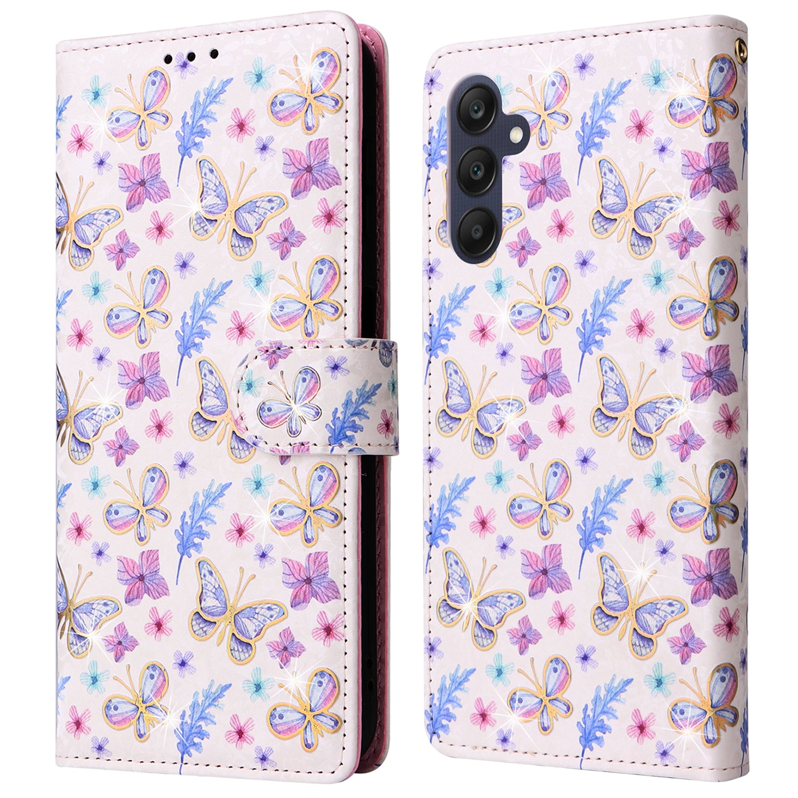 For Samsung Galaxy A25 5G (Global) (161.0 x 76.5 x 8.3mm) Leather Case Wallet Lacquered Phone Cover