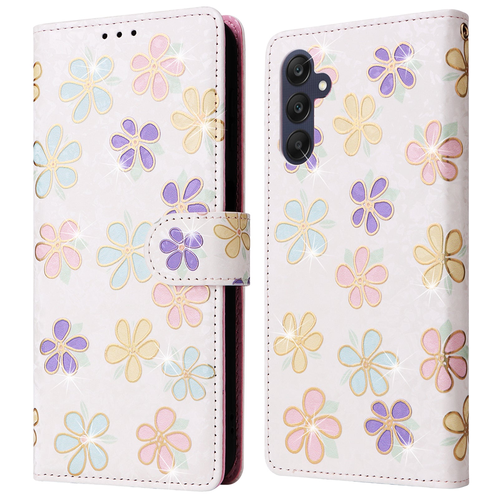 For Samsung Galaxy A25 5G (Global) (161.0 x 76.5 x 8.3mm) Leather Case Wallet Lacquered Phone Cover
