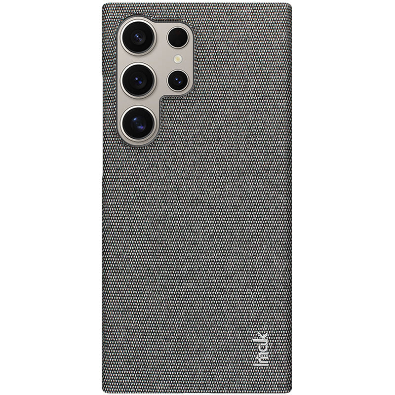 IMAK Ruiyi Series for Samsung Galaxy S24 Ultra Phone Case Cloth Texture Leather+PC Protective Cover