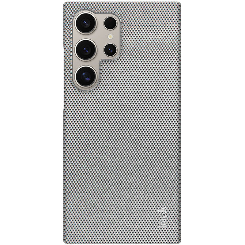 IMAK Ruiyi Series for Samsung Galaxy S24 Ultra Phone Case Cloth Texture Leather+PC Protective Cover