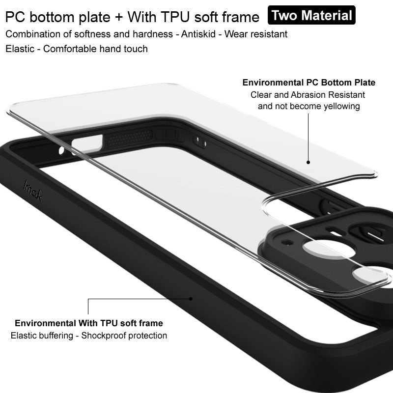 IMAK UX-9A Series for Asus ROG Phone 8 5G / Phone 8 Pro 5G Case PC+TPU Shockproof Phone Cover