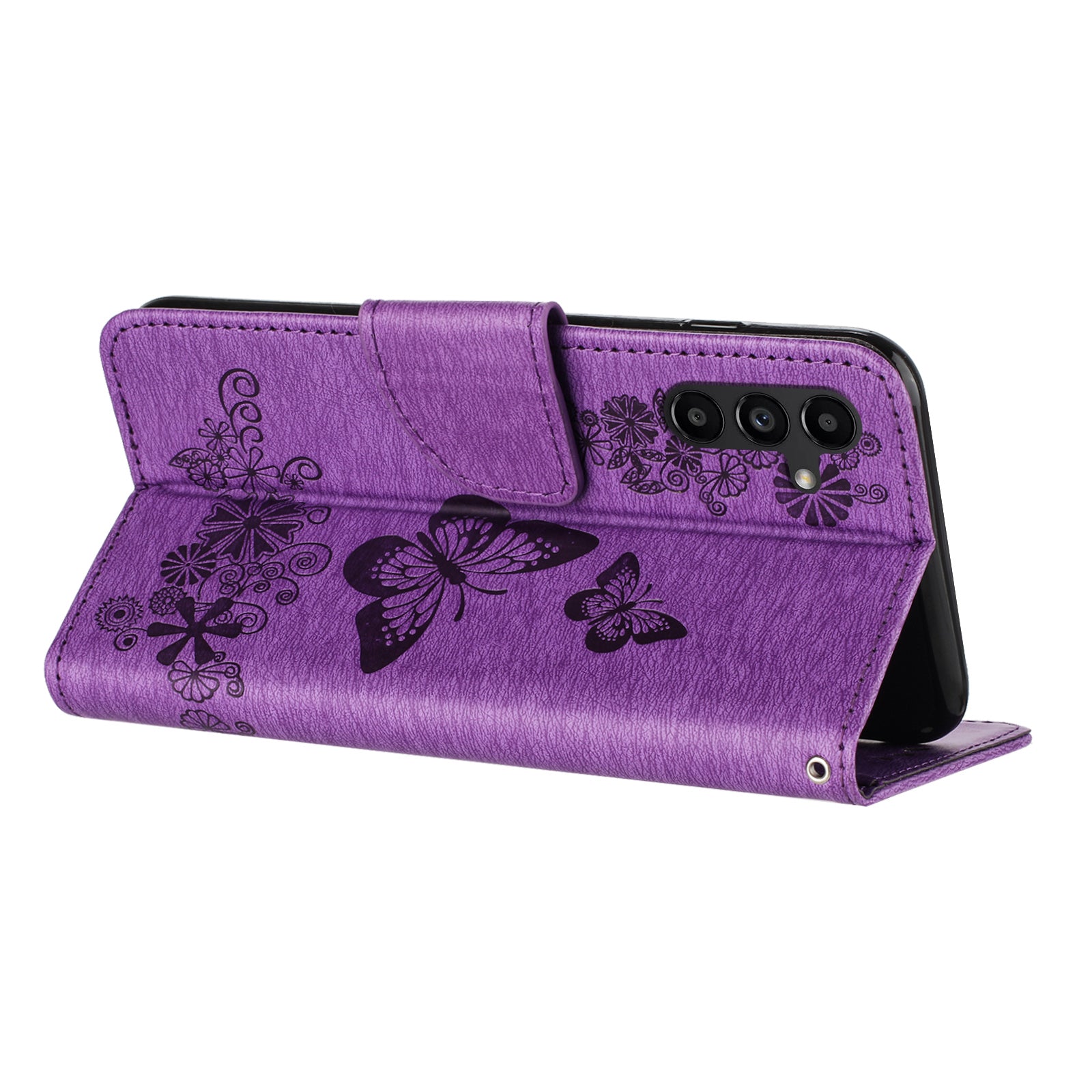 For Samsung Galaxy A55 5G Case Butterflies Flower Leather Wallet Flip Phone Cover