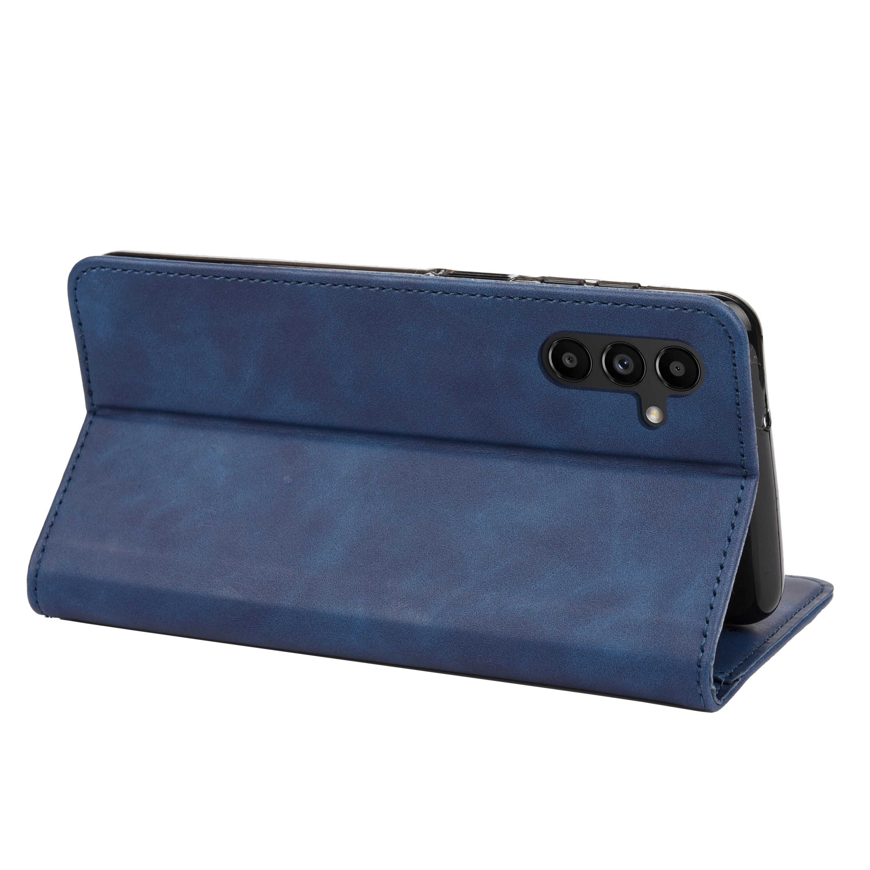 For Samsung Galaxy A35 5G Case Skin-touch PU Leather Phone Cover with Card Slots Stand