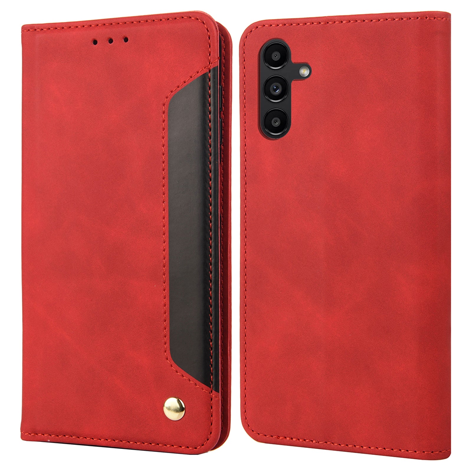 For Samsung Galaxy A05s 4G Case Skin-touch PU Leather Flip Stand View Phone Cover