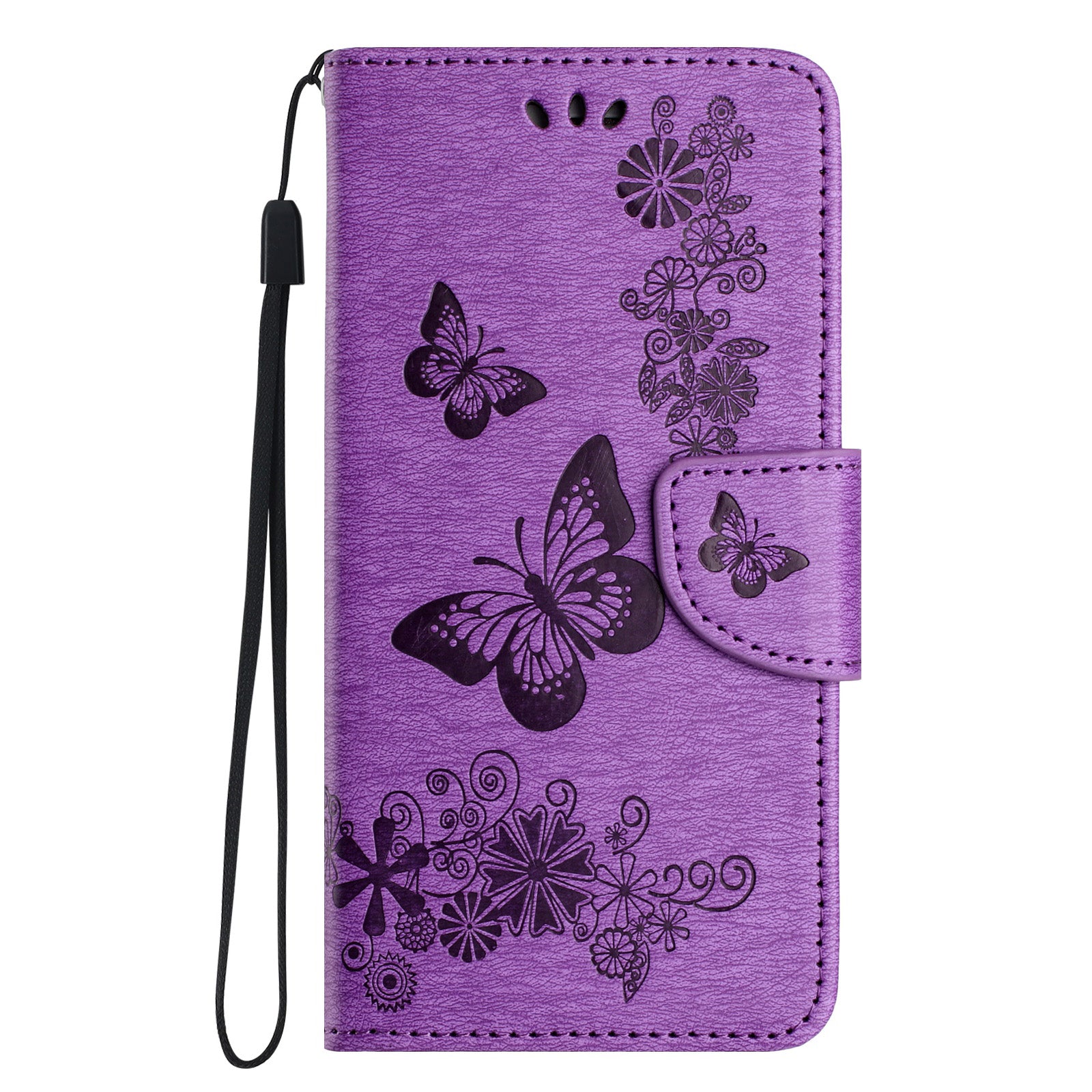 For Samsung Galaxy A05s 4G Case Folio PU Leather Butterflies Flower Phone Cover