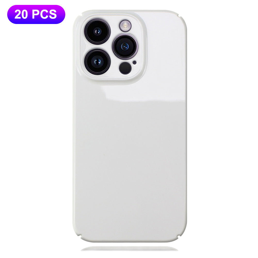 20Pcs / Pack For iPhone 14 Pro Sublimation Blank Case 3D Heat Press DIY PC Phone Cover