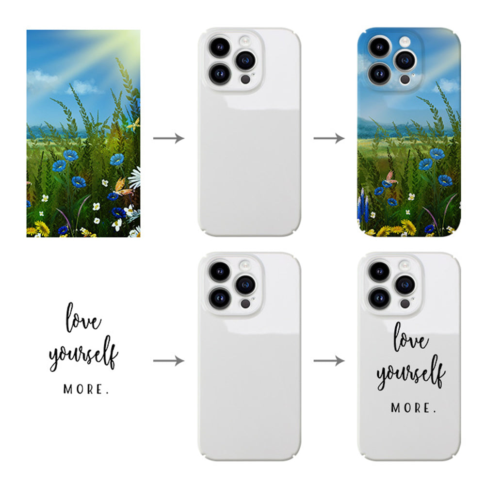 20Pcs / Pack For iPhone 14 Pro Max Heat Press Case 3D Sublimation Blank Glossy PC Cover