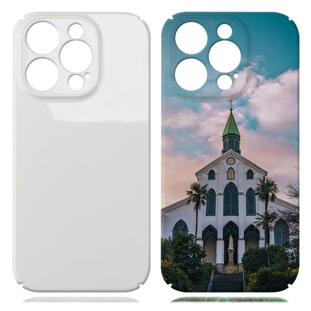 20Pcs / Pack For iPhone 14 Pro Max Heat Press Case 3D Sublimation Blank Glossy PC Cover