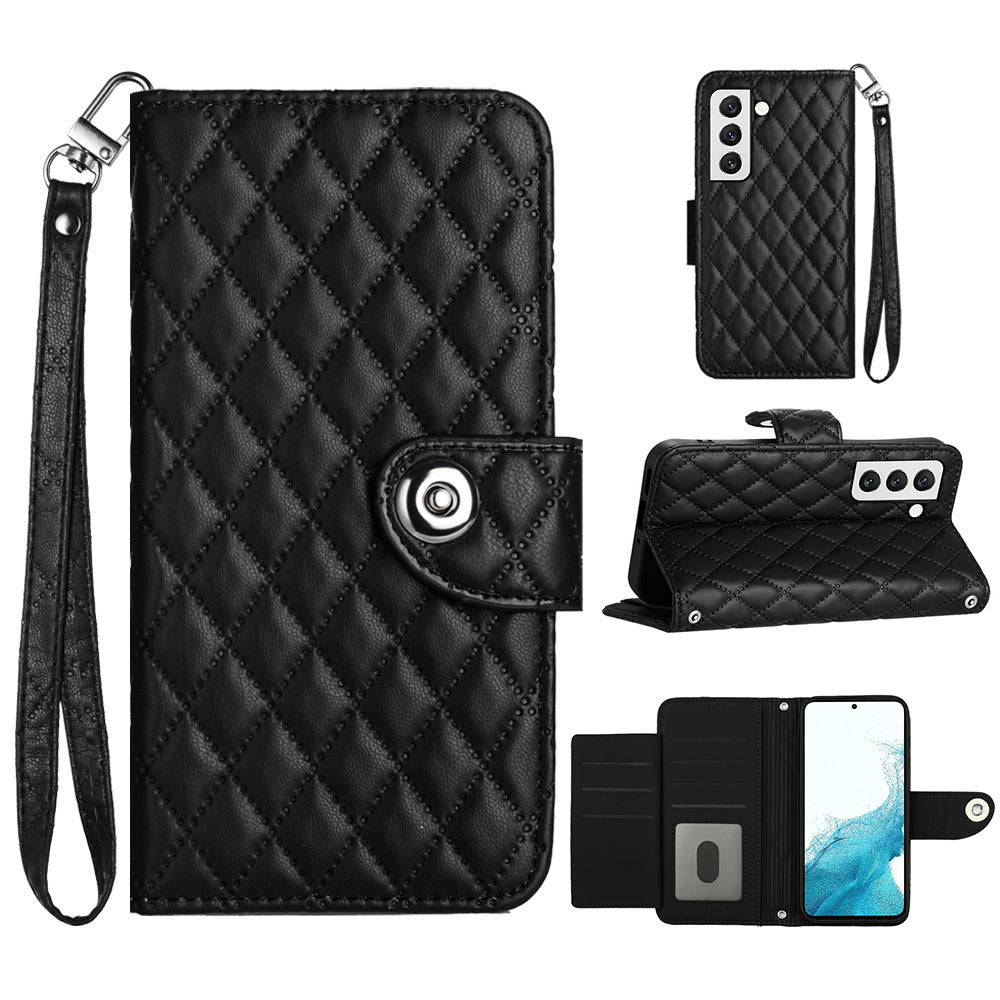 YB Imprinting Series-8 for Samsung Galaxy S23+ Shockproof Case Leather Phone Cover with 7 Card Slots