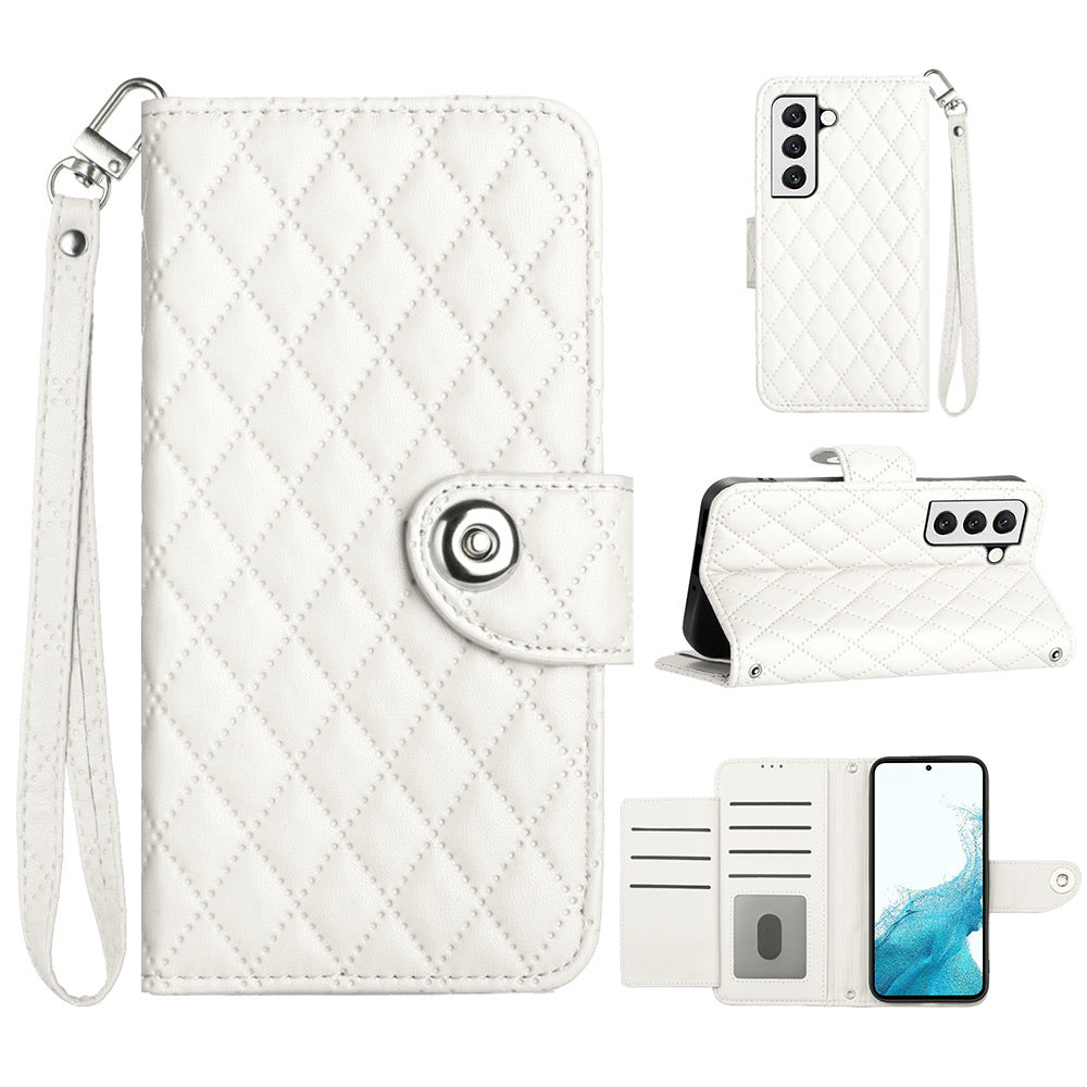 YB Imprinting Series-8 for Samsung Galaxy S23+ Shockproof Case Leather Phone Cover with 7 Card Slots