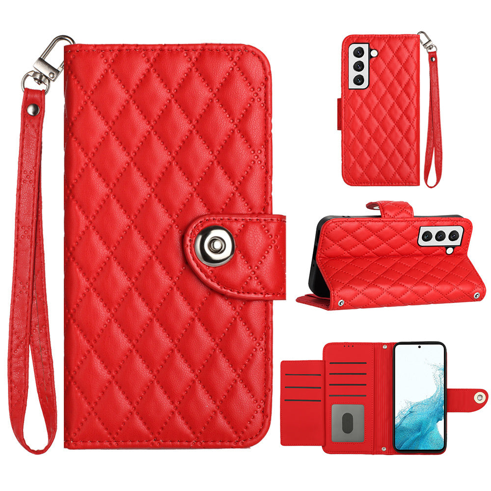 YB Imprinting Series-8 for Samsung Galaxy S23+ Shockproof Case Leather Phone Cover with 7 Card Slots