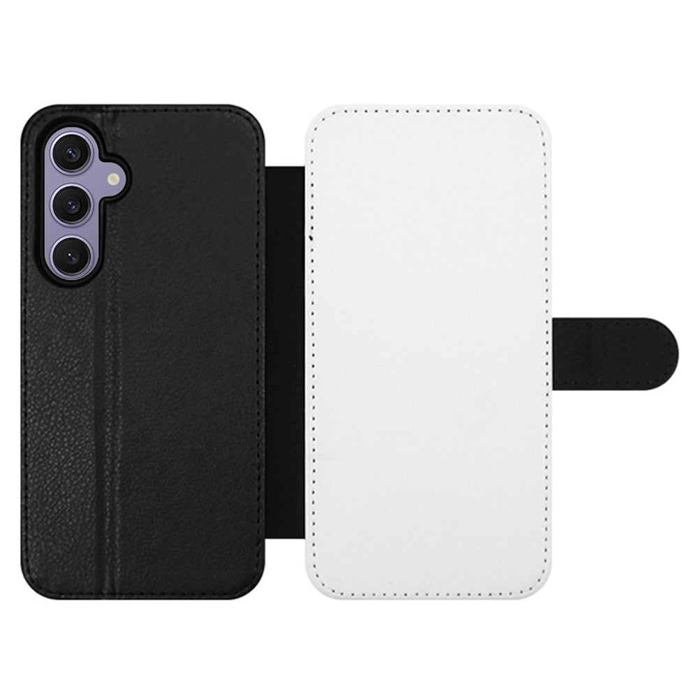 For Samsung Galaxy S24+ Case PU Leather+TPU Stand Phone Cover Support DIY Heat Press