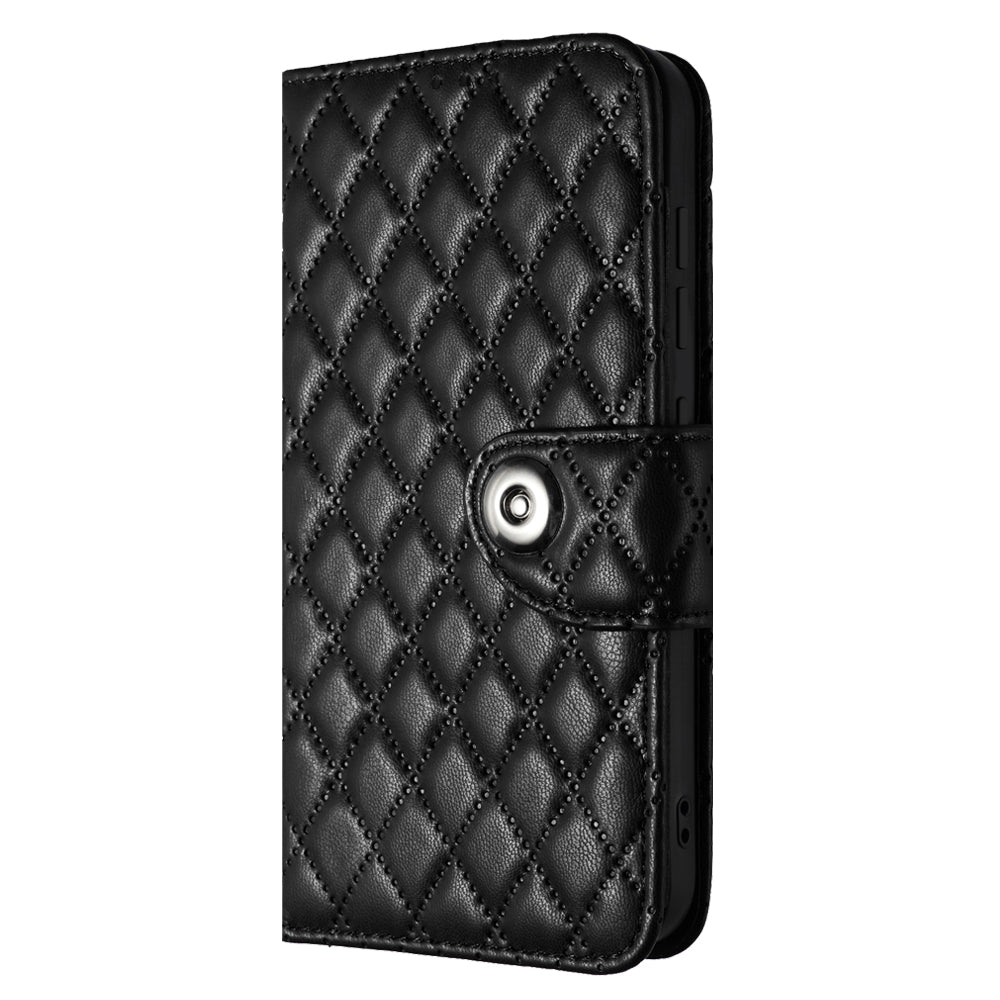 YB Imprinting Series-8 for Motorola Moto G14 4G Case Anti-Dorp Leather Phone Cover with 7 Card Slots