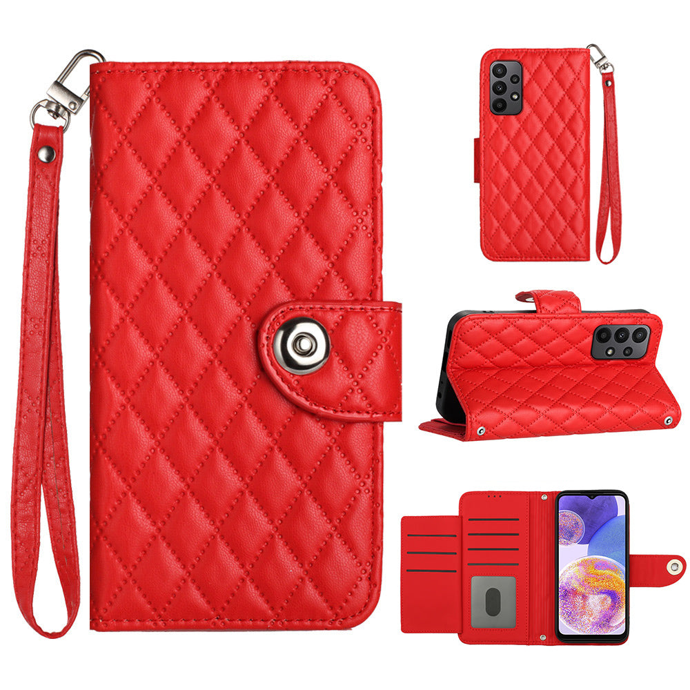 YB Imprinting Series-8 for Samsung Galaxy A52 4G / A52 5G / A52s 5G Leather Case with 7 Card Slots