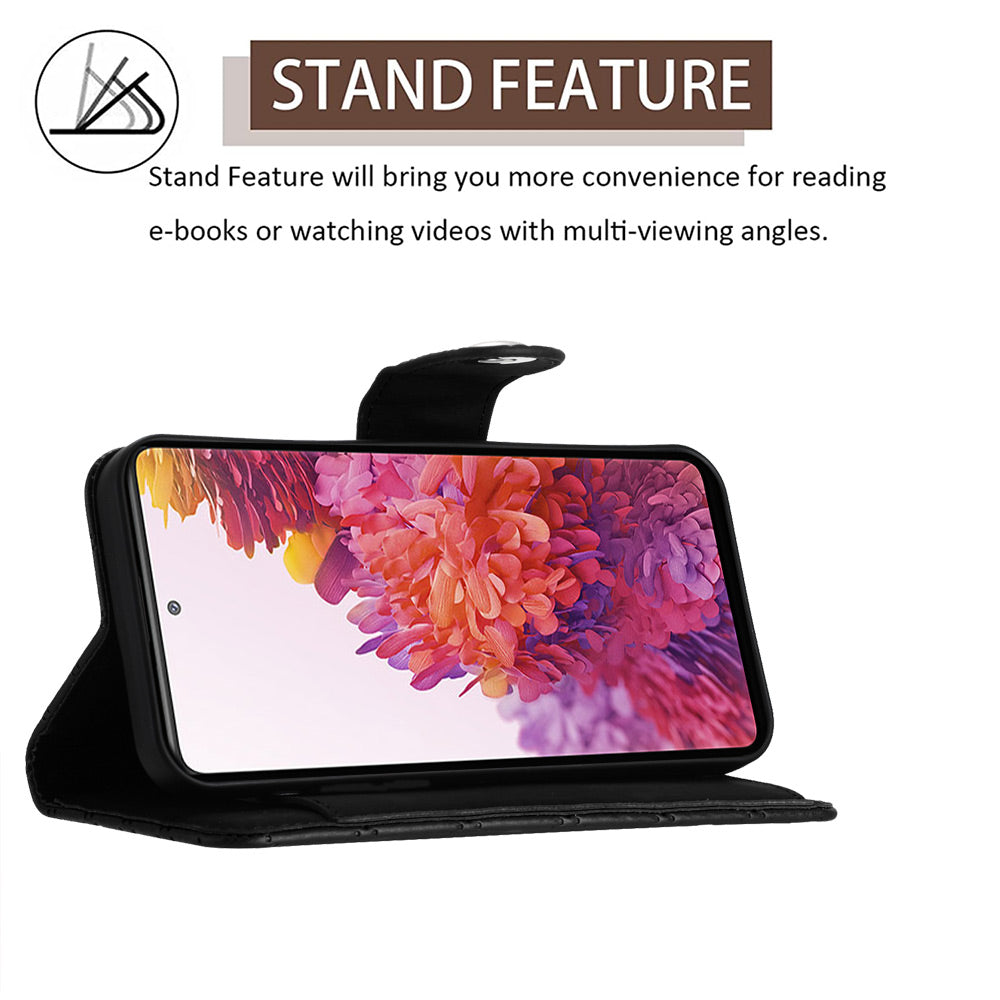 YB Imprinting Series-8 for Samsung Galaxy S20 FE 4G / FE 5G / S20 Lite / S20 FE 2022 Leather Case with Hand Strap