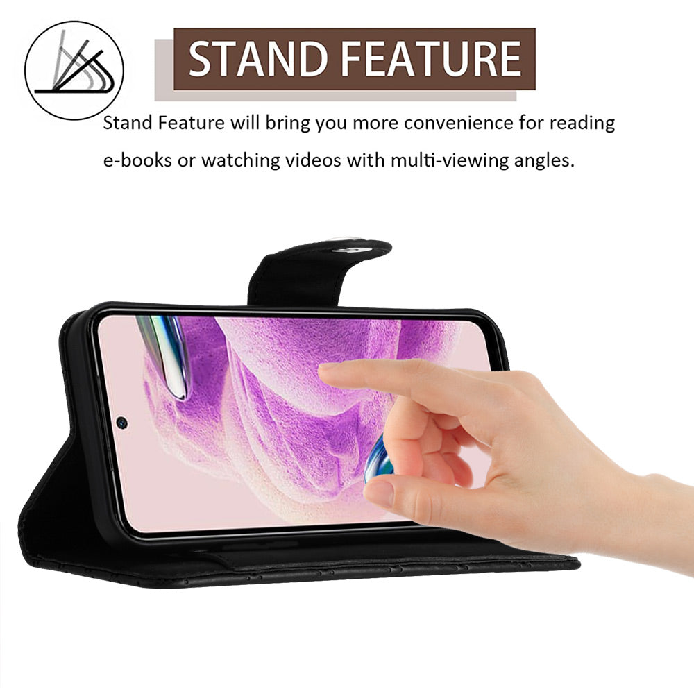 YB Imprinting Series-8 for Xiaomi Redmi Note 12S 4G Leather Case Rhombus 7 Card Slots Phone Cover