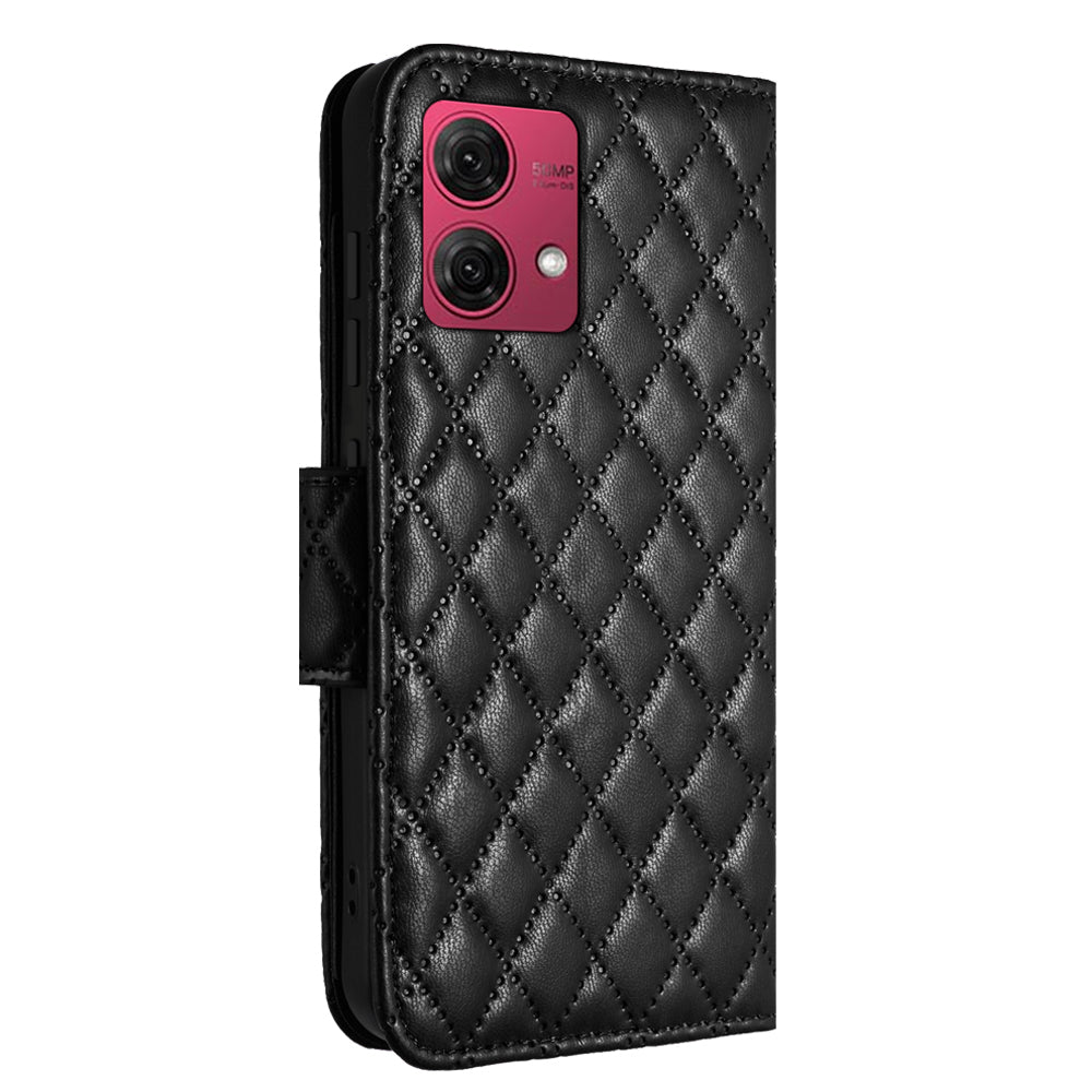 YB Imprinting Series-8 for Motorola Moto G84 5G Magnetic Phone Case Wallet Anti-scratch Cover with 7 Card Slots