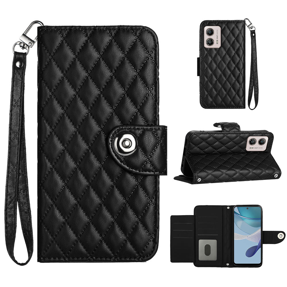 YB Imprinting Series-8 for Motorola Moto G53 5G / G23 4G / G13 4G Wallet Case Leather Phone Cover